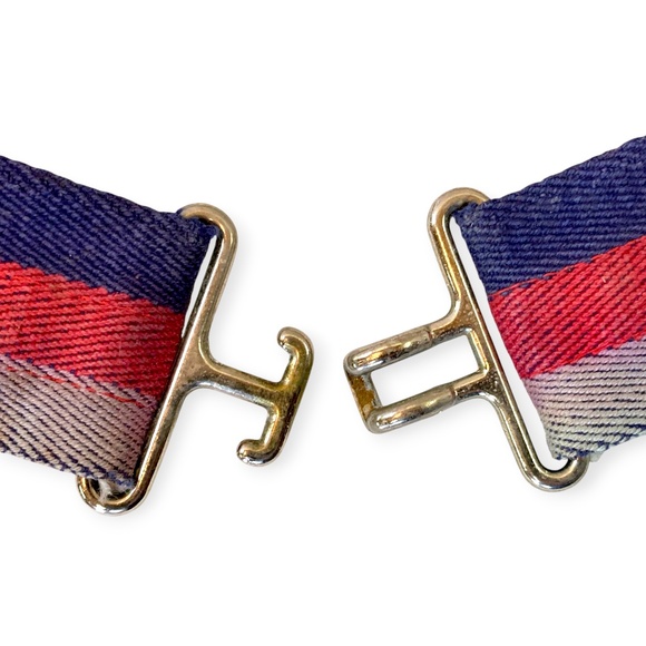 Vintage 1940s-60s Navy, Red, Grey Canadian Cadet Forces Stable Belt, Adj. 36 in - Picture 5 of 5